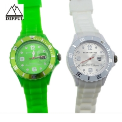 high quality hot sale silicon material within different color strap Plataforma giratoria watch