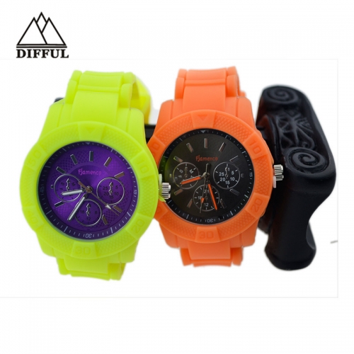 hot sale silicon material strap within high quality sports bracelet colorful watch