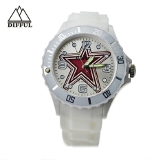silicon material within different color strap pattern dial face plataforma giratoria