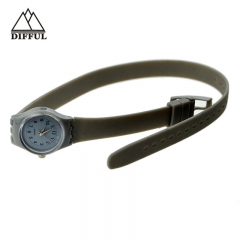 long strap siliocn watch with digital display circle dial face in different color specilal design