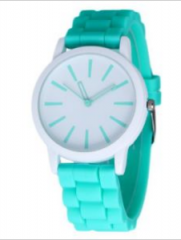 rubber material strap in more colors watch high quality wristband,sports watch for women